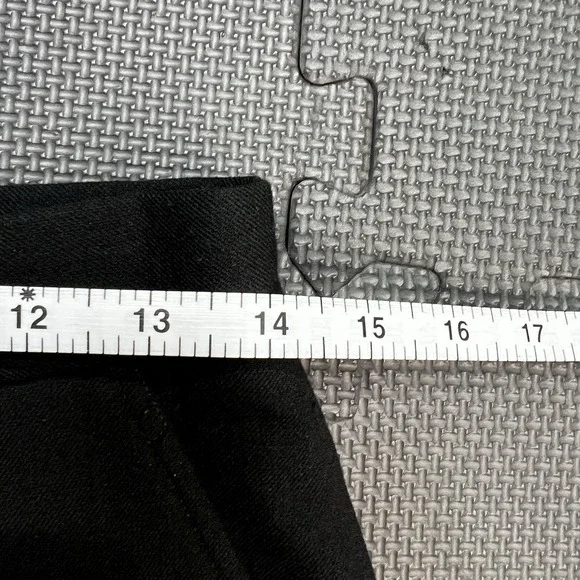 Ralph Lauren Purple Label Wool High Waist Dress Pants Black Sz 6 Button Pant Hem - Picture 15 of 16